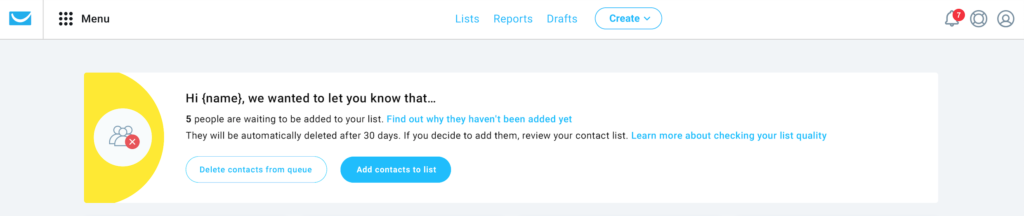overquote notification after upgrade