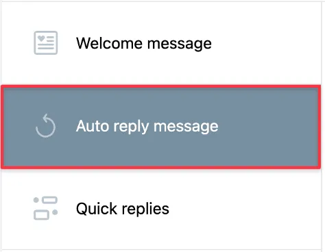 Auto reply message tile shown.