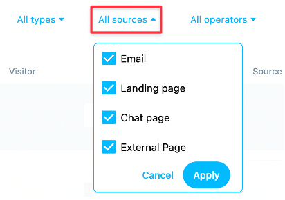 All sources filter and options shown.