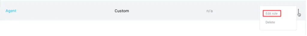Action menu and Edit role shown.