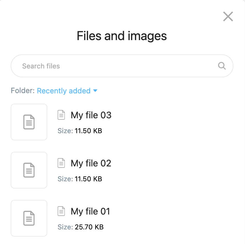 Files and images window shown.