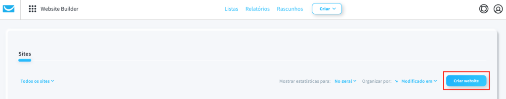 criar website