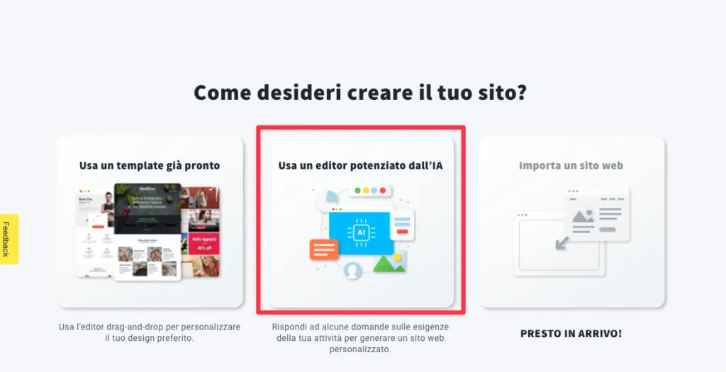 website builder getresponse opzione editor con intelligenza artificiale 