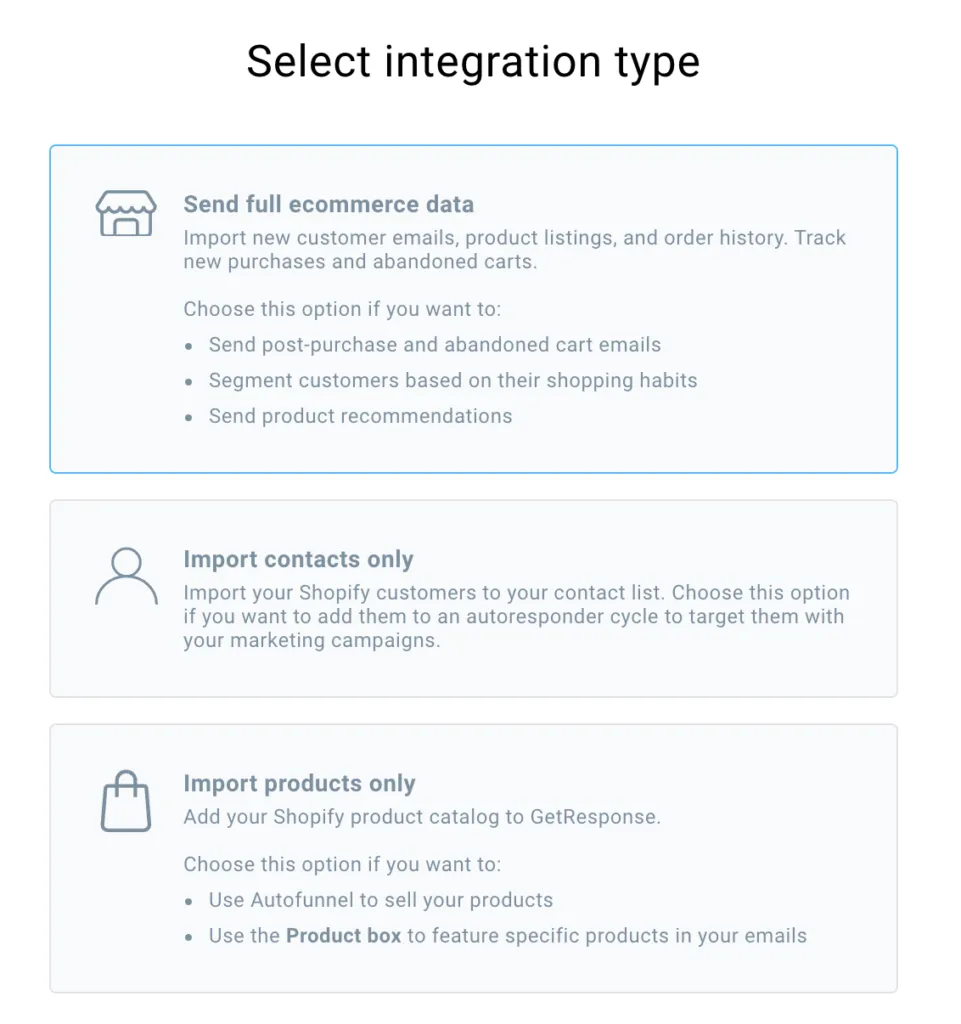 Integration type.