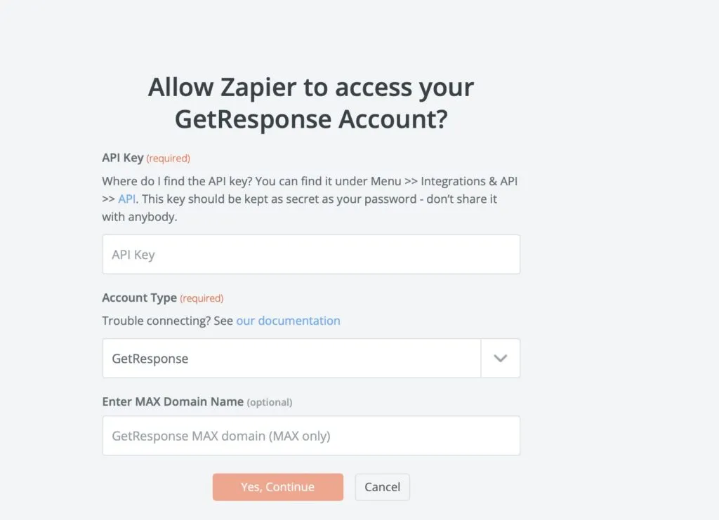 Connect GetResponse with Zapier