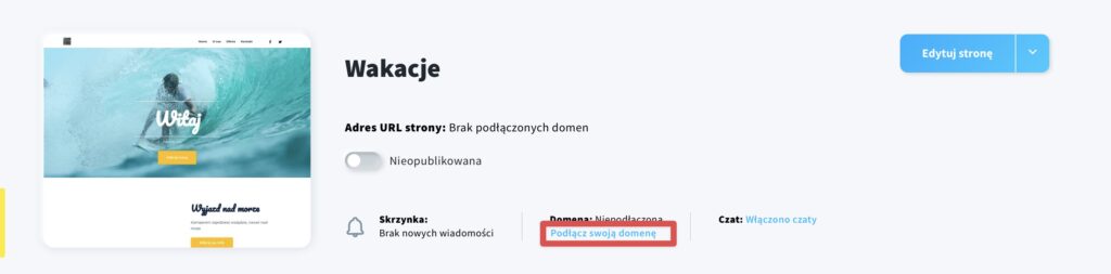 Podłącz swoją domenę