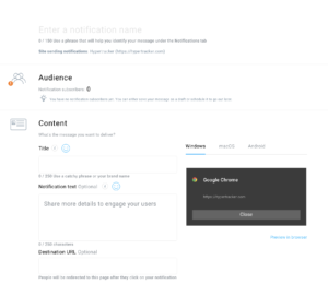 How to create a Web push notification? | Help
