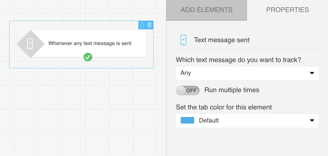 SMS condition in automation