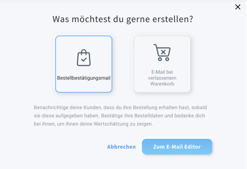 Bestellbestätigungsemail