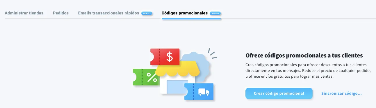 Códigos promocionales únicos