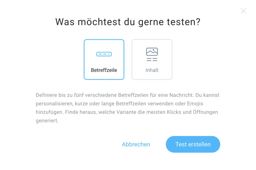 Was möchtest du testen?