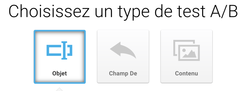 Les types de tests A/B l’ancien éditeur