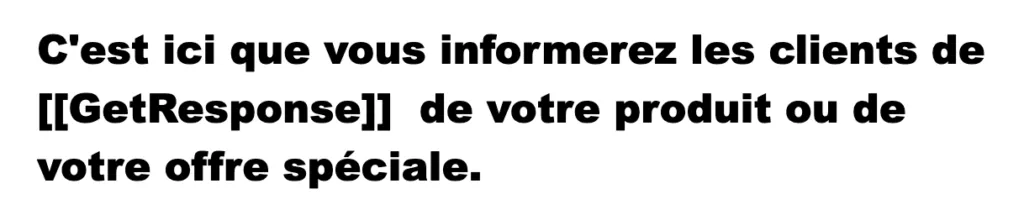 Texte prédéfini - message de test