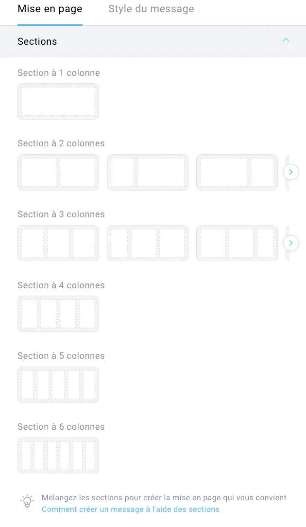 Les sections