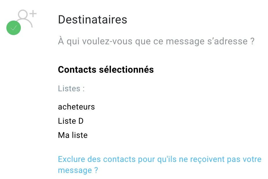  Ajouter des destinataires