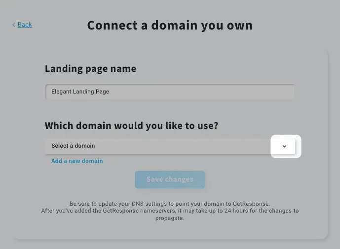 already owned domain landing pages