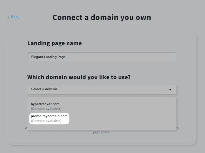 selecting subdomain