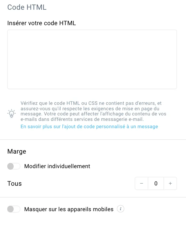 Insérez votre code