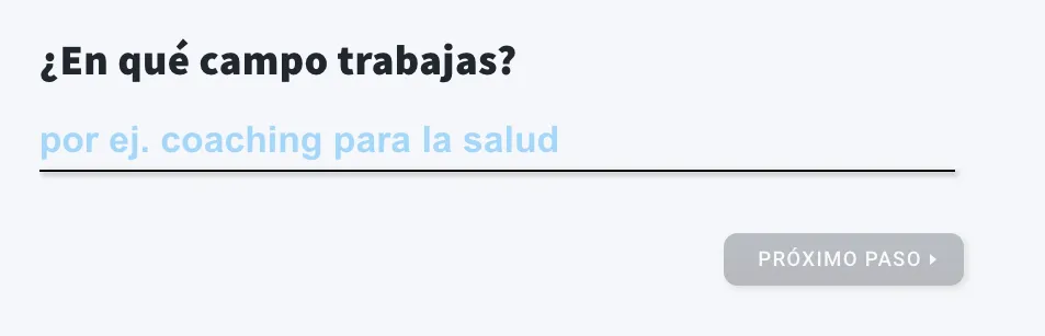 elección de rubro en el editor de landing pages con IA de GetResponse