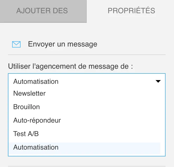 Les messages automatisés