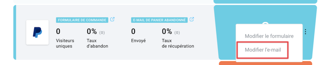 Modifier l'e-mail