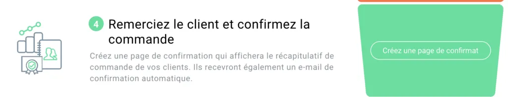 Créez une page de confirmation