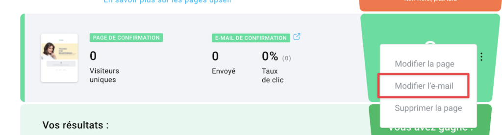 Modifier l'e-mail