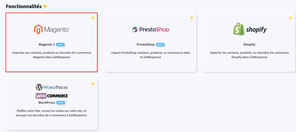 L'intégration Magento 2 dans GetResponse