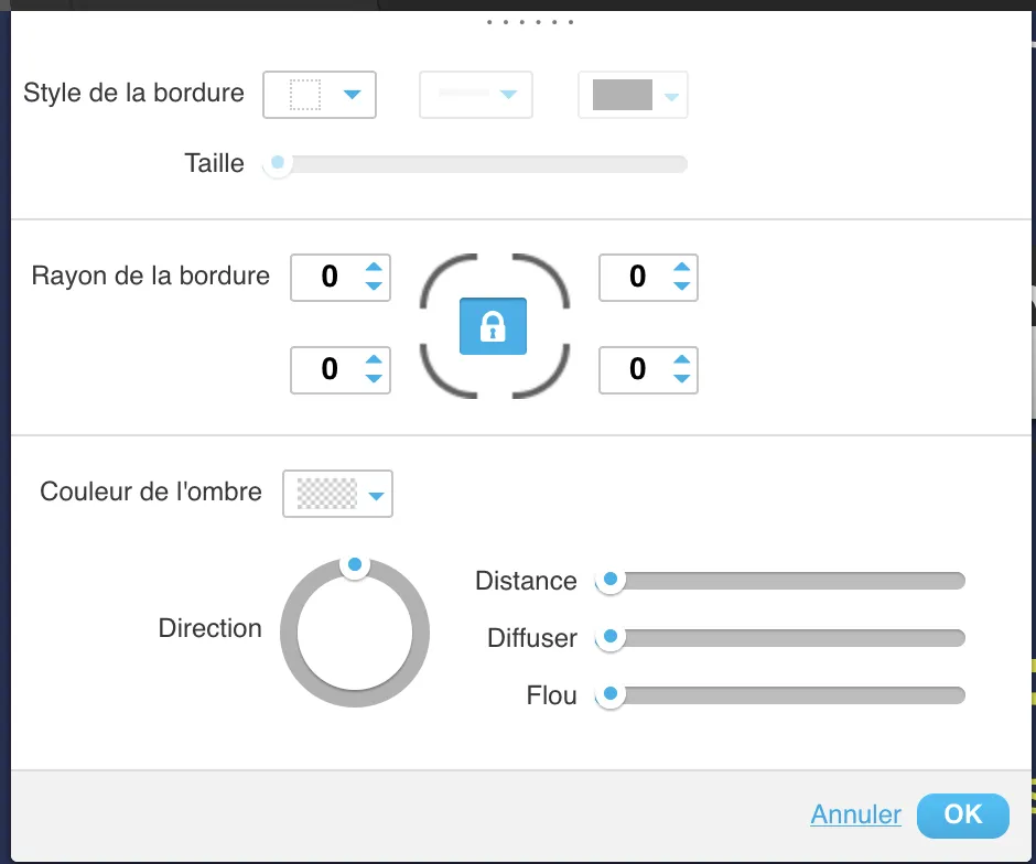 Bordure et ombre