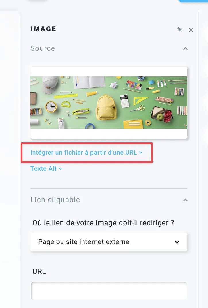 Intégrer un fichier à partir d'une URL