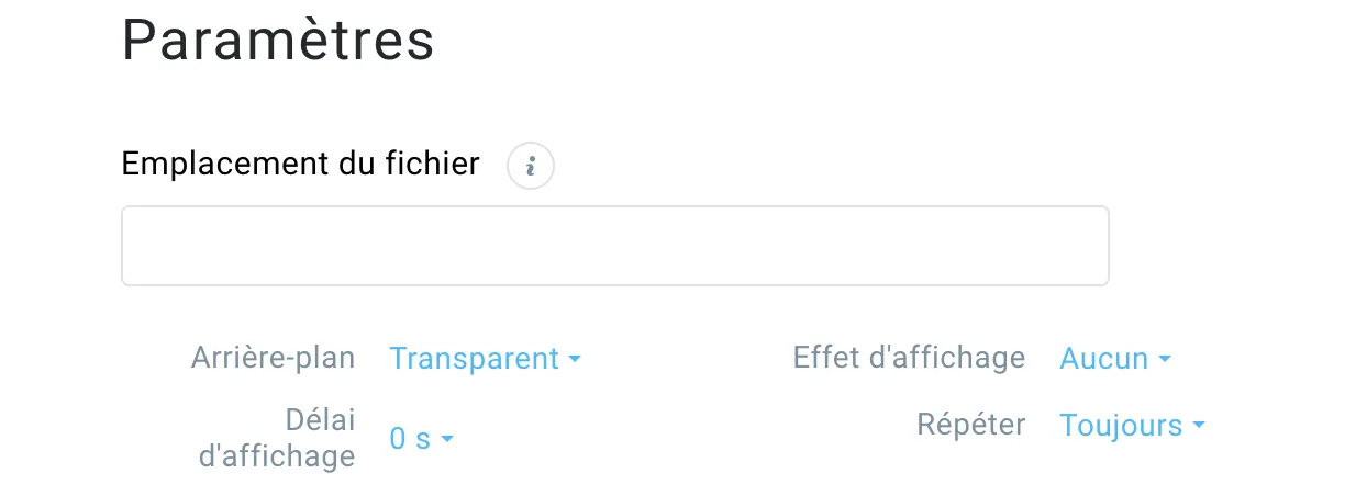 Emplacement du fichier