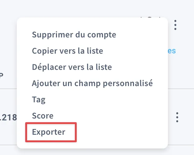 Cliquez sur Exporter