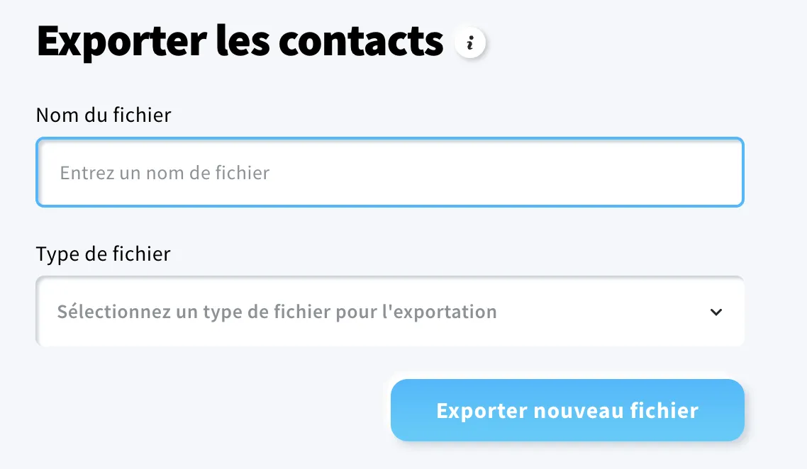 comment exporter les contacts