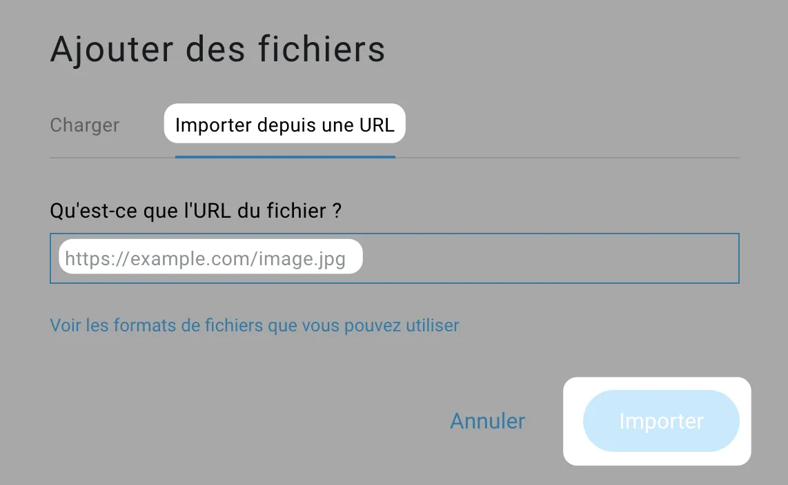 Importer depuis une URL