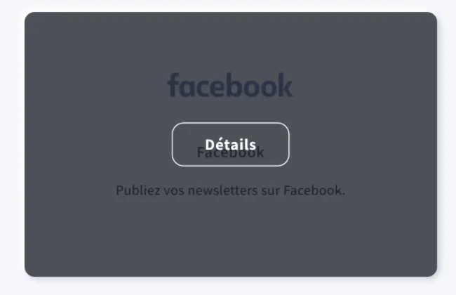 La tuile Facebook - Détails