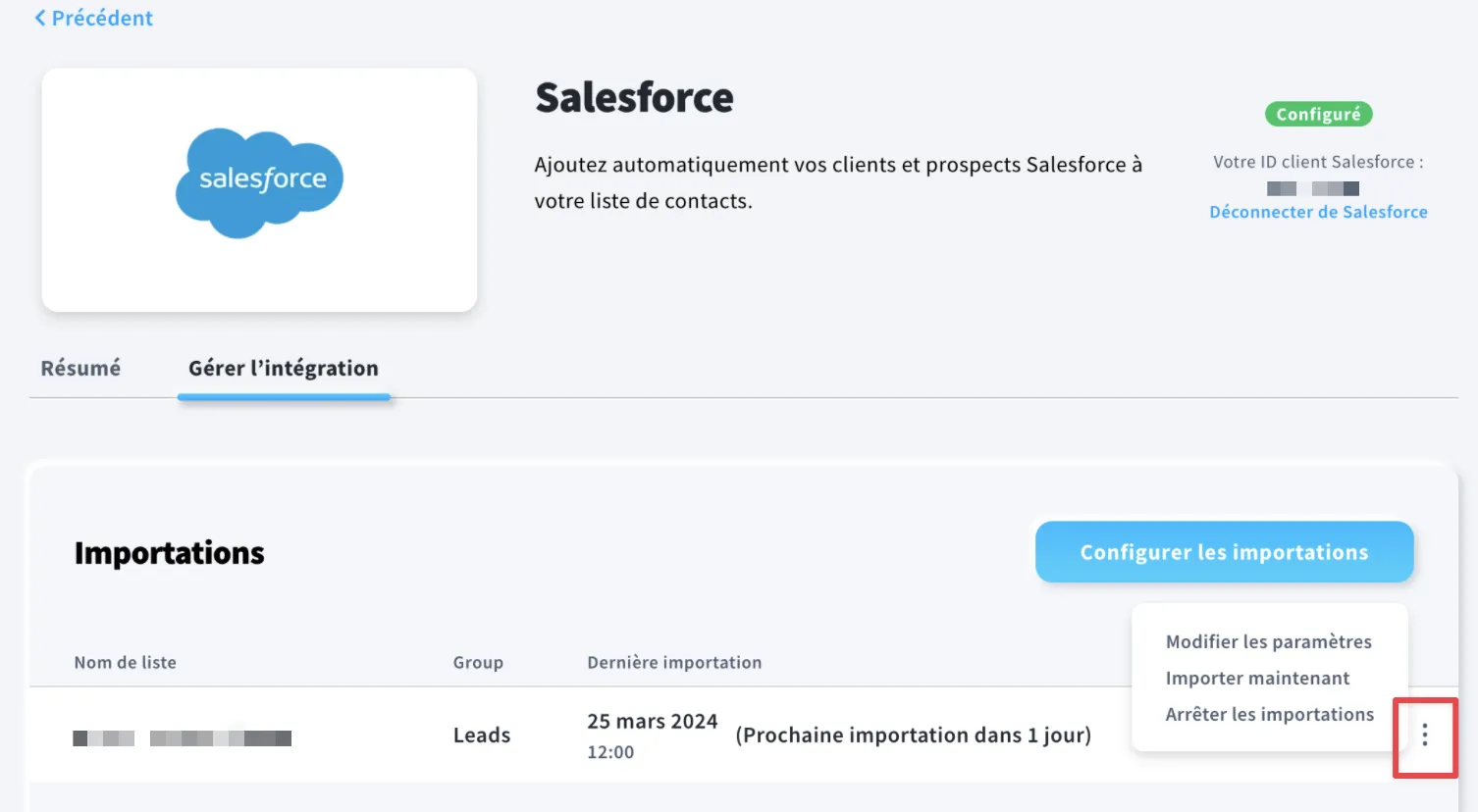 Salesforce - Gérer l'intégration