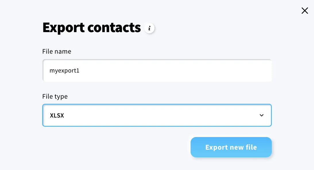 export contacts