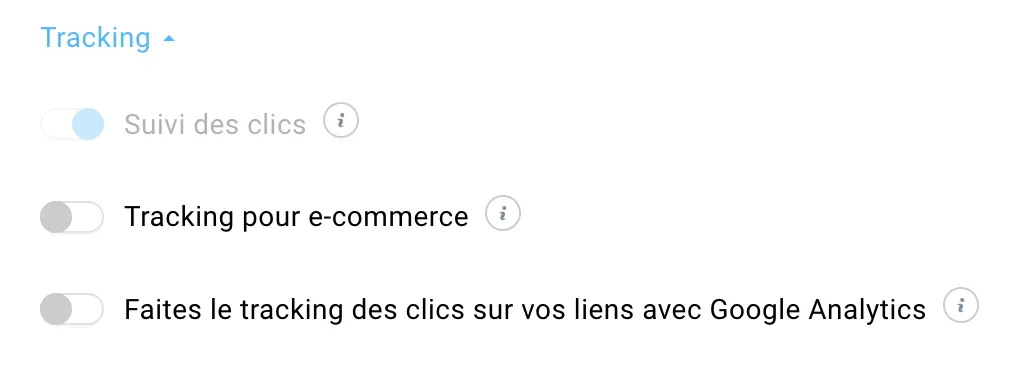 Comment activer le suivi des clicks