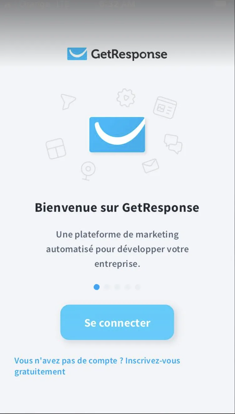 Page de connexion - application mobile