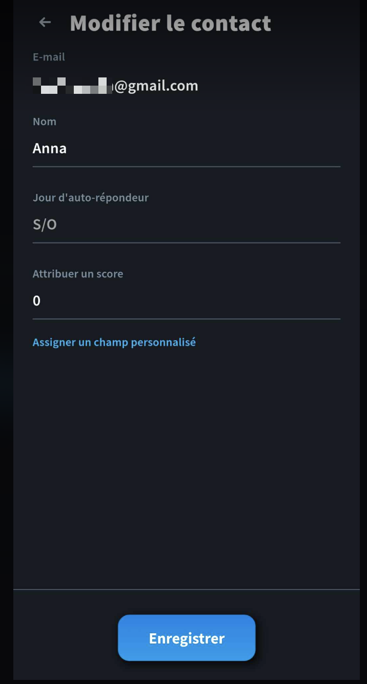 Modifier les détails du contact