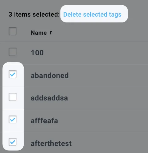 delete multiple tags