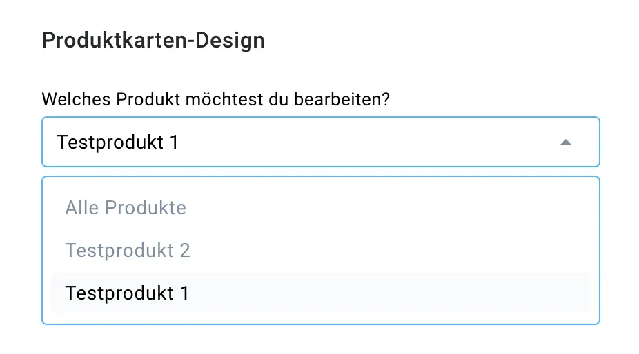 Produktkarten-Design