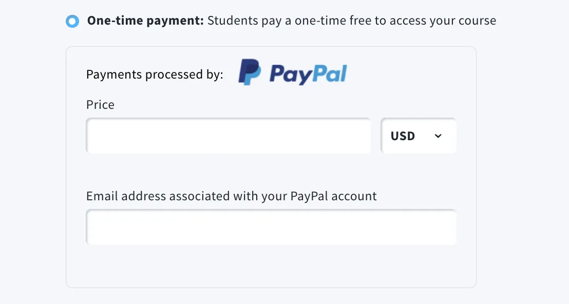 paypal course integration