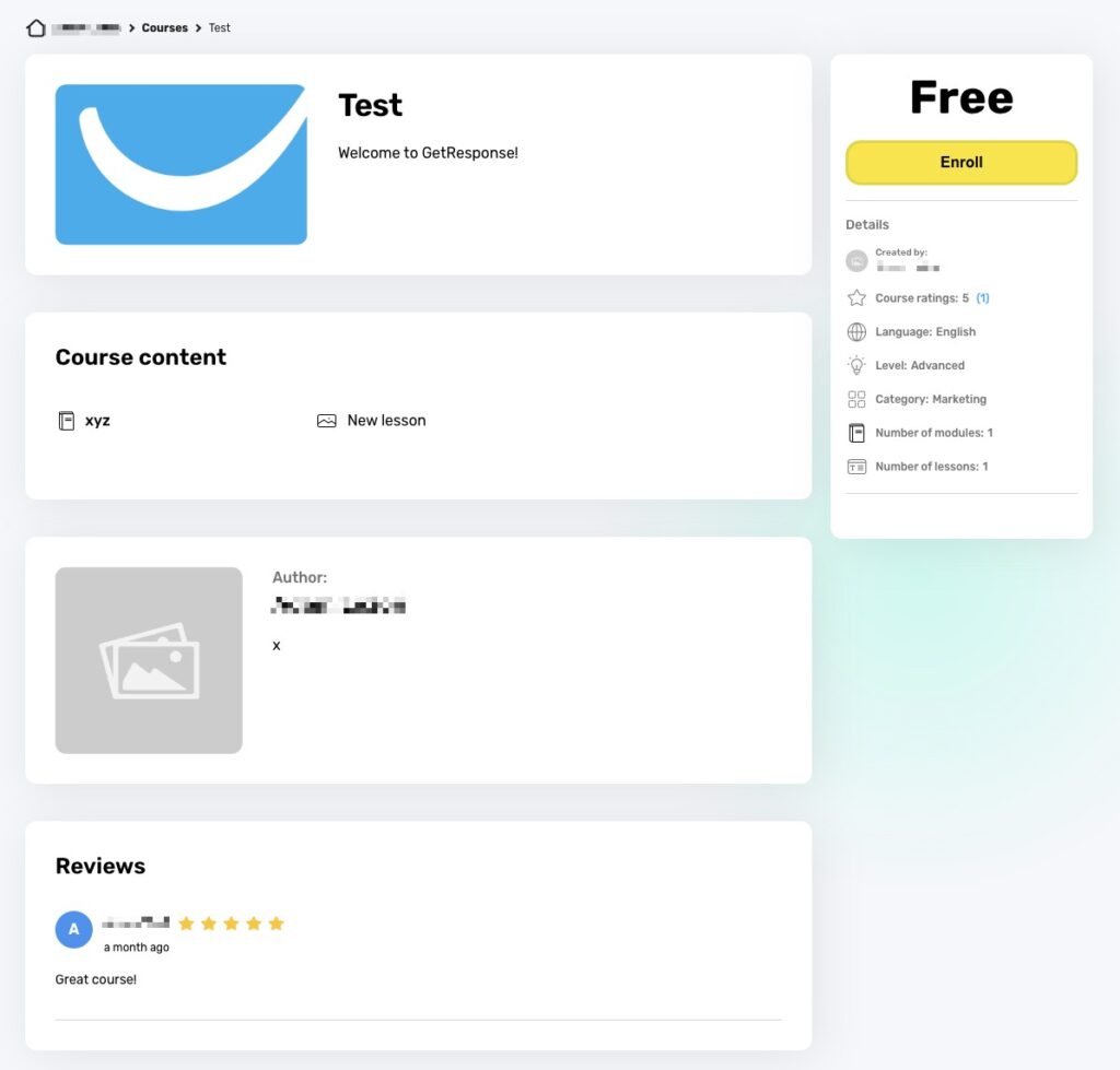 How to create and optimize my course page?