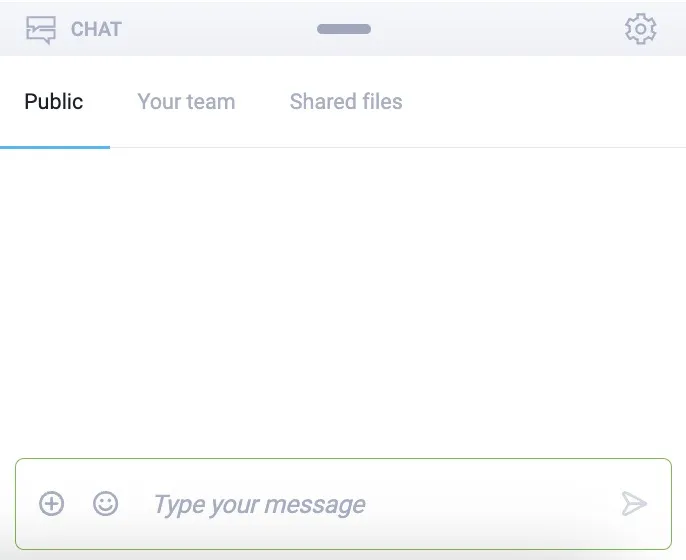 The image shows how the chat window looks like.