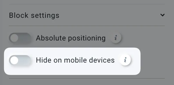 hide on mobile devices