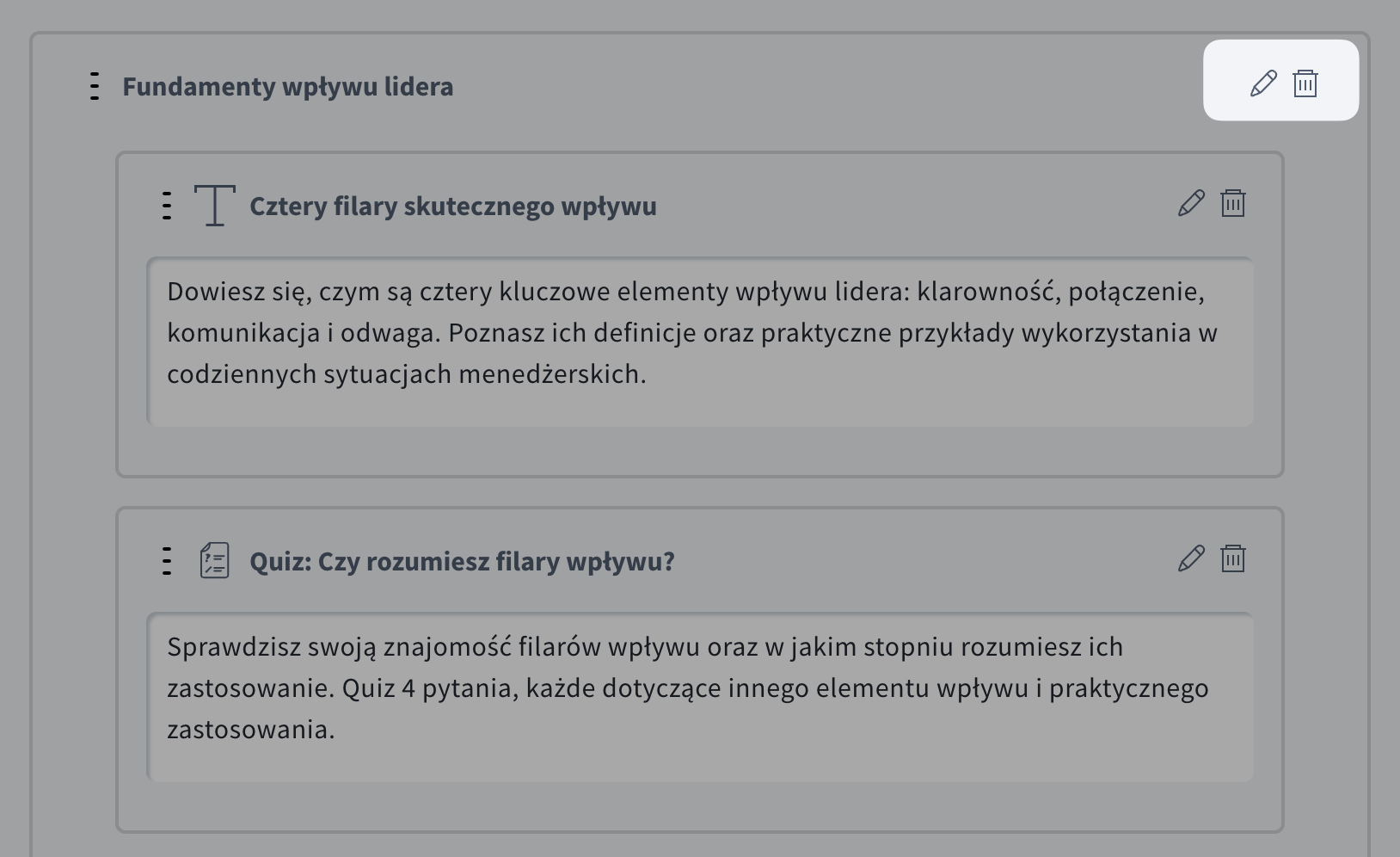 Jak usunąć lub edytować moduł