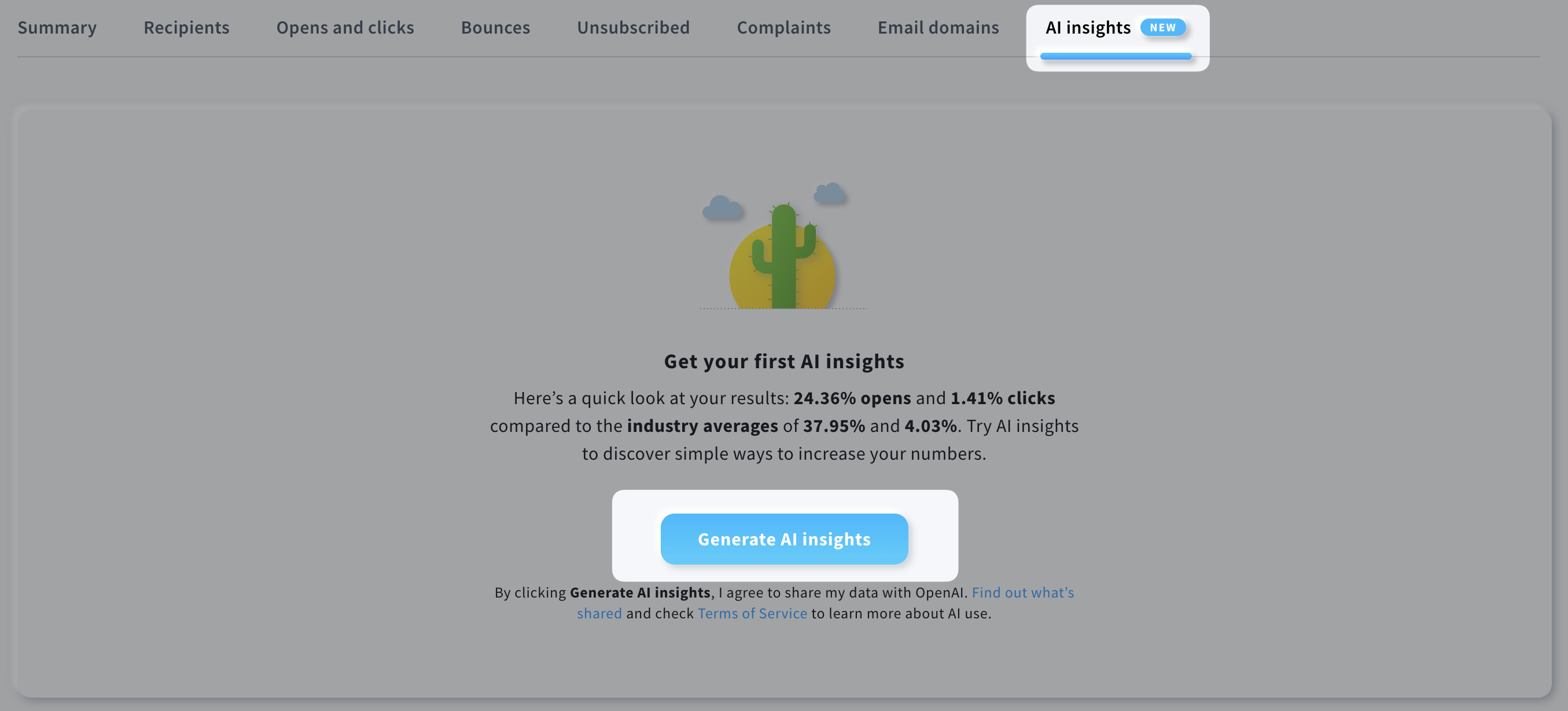 Generate AI Insights button