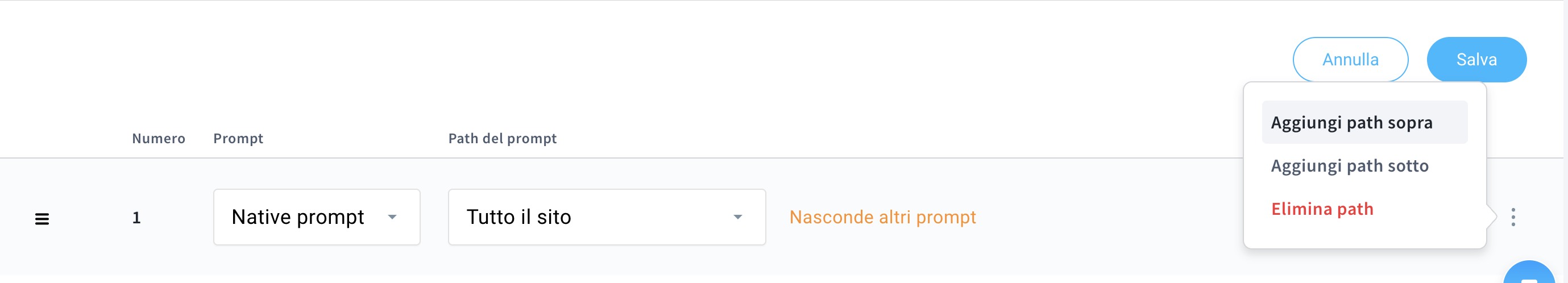 **IT (Italian translation):**

Aggiungi un nuovo percorso del prompt
