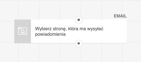 Akcja Wyślij web push w kanale Email ma tylko jedno wyjście.